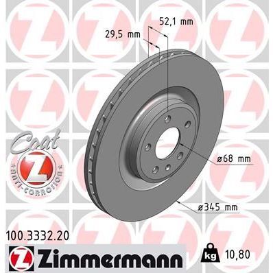 ZIMMERMANN ÖN FREN AYNASI HAVALI Q5 2.0 TFSI/2.0 TDI/3.0 TDI/3.2 FSI 08- A5 S5 QUATTRO 07- A4 S4 QUATTRO 08- 986479590-DF6014S (8K0615301K)