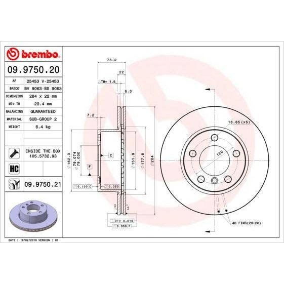 BREMBO FREN DISKI ON BMW E81 E87 F20 F21 F22 F23 (34116792215)