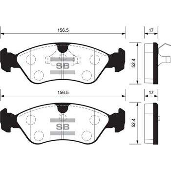 SANGSIN ÖN BALATA ASTRA F 91-98 CALIBRA-OMEGA-VECTRA A 1.8-2.0 88-95 GDB891-GDB1300-GDB3116 (1605808)