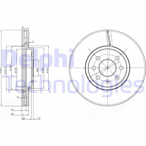 DELPHI ÖN FREN AYNASI ASTRA H 1.4-1.6 04>MERIVA 1.6 03>COMBO 1.3 CDTİ 4.05> 280X25X4DLXHAVALI 569067-95526653-95526654-93197712 (569006)