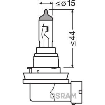 OSRAM AMPUL 12V H8 35W NIGHT BREAKER LASER 150 GÜÇLÜ 20 BEYAZ IŞIK İKİLİ AMBALAJ