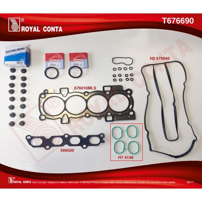 ROYAL ÜST TAKIM CONTA FORD FOCUS II 1.6TI 115HP 07 > FOCUS III 1.6TI 105-120-125HP 10 > MONDEO IV 1.6 TI