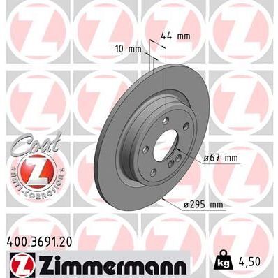 ZIMMERMANN FREN DISKI ARKA MERCEDES W176 W246 C117 X156 (A2464230112)