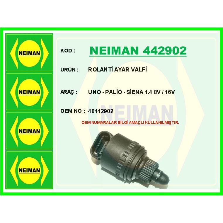 BESCHER ROLANTİ AYAR VALFİ UNO - PALİO - SİENA 1.4 8V / 16V (40442902)