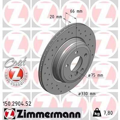 ZIMMERMANN FREN DISKI ARKA BMW F30 F31 F34 F35 F32 F33 F36 DELIKLI (34216864899)
