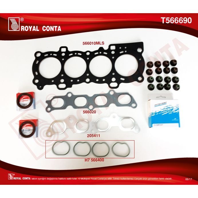 ROYAL ÜST TAKIM CONTA CORTECO KEÇELİ SUBP.LAST SUBAP KAPAK CONTASIZ FOCUS II 1.6 16V 03 > 100HP (3S4G6008AA)