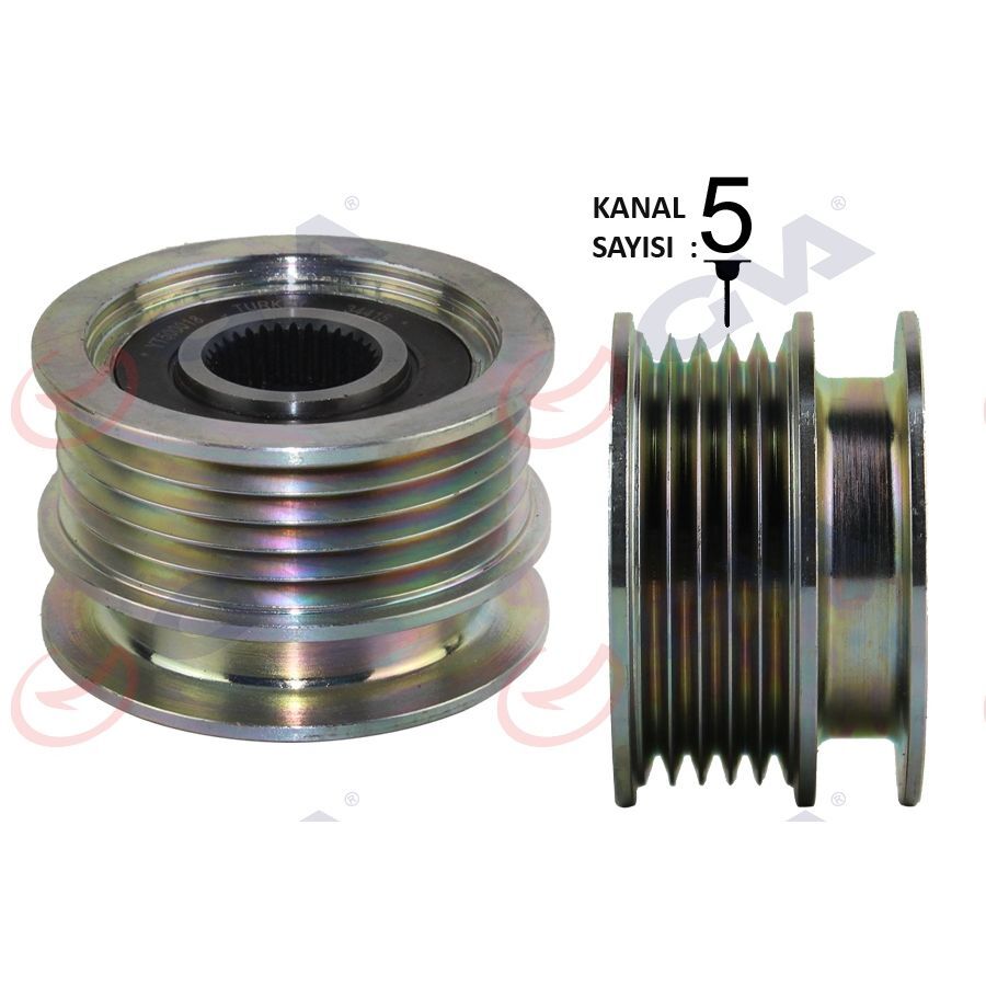 GVA ALTERNATÖR KASNAĞI RULMANLI POLO 1.7 SDI-1.9D-SDI 94-01 -SEAT AROSA 1.7 SDI 97-04 (038903119Q)