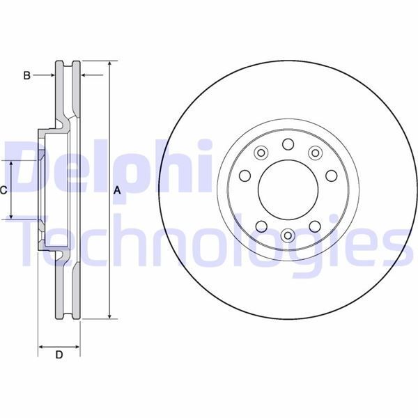 DELPHI ÖN FREN AYNASI ASTRA L 21 GRANDLAND-COMBO E 19 PARTNER-BERLINGO 18 -508 18 -5008-308-3008-C4-C5- 408 22 304X28X5DL HAVALI (3641958)