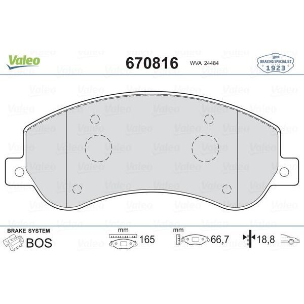 VALEO ON FREN BALATASI TRANSIT V348 06 14 A.CEKER 11 / VW AMAROK 2.0TDI 10 FİŞLİ (1371402)