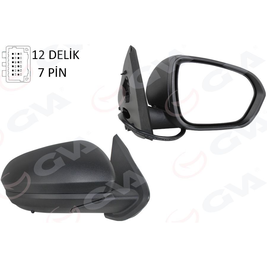 GVA DIŞ DİKİZ AYNASI SAĞ ELEKTRİKLİ ISITMALI SENSORLU ASTARLI DACIA DUSTER 18- 12H7P VM-6805EHPSR (963017708R)