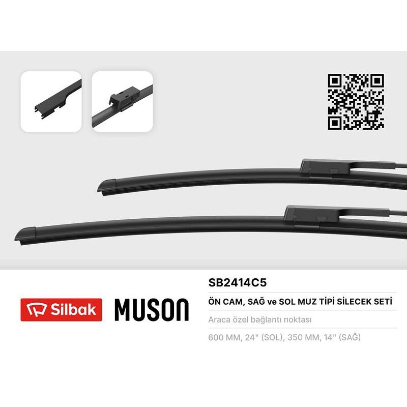 SILBAK SİLECEK SÜPÜRGESİ 600/350MM MUZ TİPİ MG ZS-ZS EV 10/17