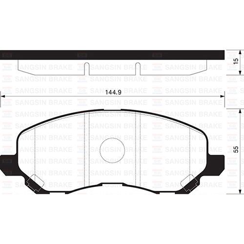 SANGSIN ÖN FREN BALATA MITSUBISHI ASX 1.6L DV6 DI-D GA7W 15- 1.6L 4A92 EURO5 10- / LANCER 1.6L 4G18 CS3A 03-08 1.3L 4G13 CS3A 03-07 / CITROEN C4 1.6L 1.8L HDİ 12- / PEUGEOT 4008 12- (1607690380)