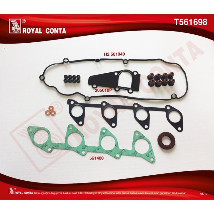 ROYAL ÜST TAKIM CONTASI REINZ KEÇELİ S.LASTİKLİ P307-P406-BOXER 2.0 HDİ SKC SİZ (0197.X3)