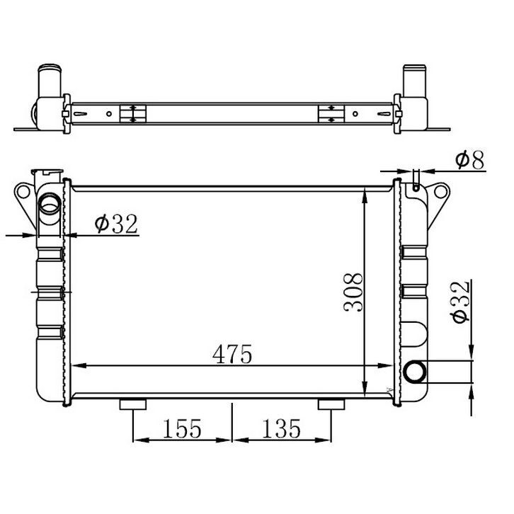 ORIS RADYATOR BRAZİNG MT 475X308X26 12 (7700571627)