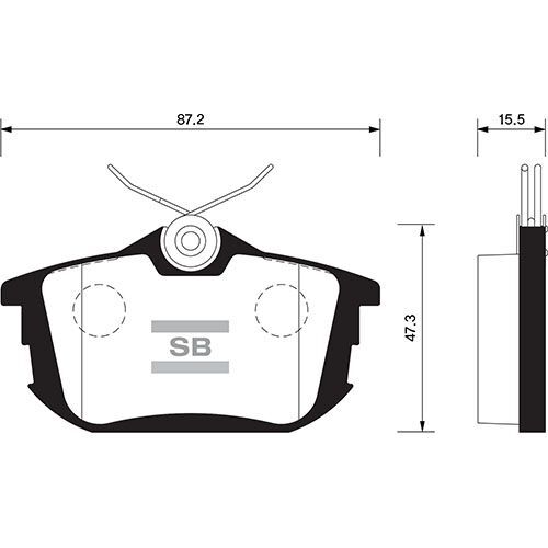 SANGSIN ARKA BALATA CARISMA 95-06 COLT 1.3-1.5 04-12 VOLVO S40 1.6-1.8-2.0-2.0T V40 95-04 GDB1314-G (30638455)
