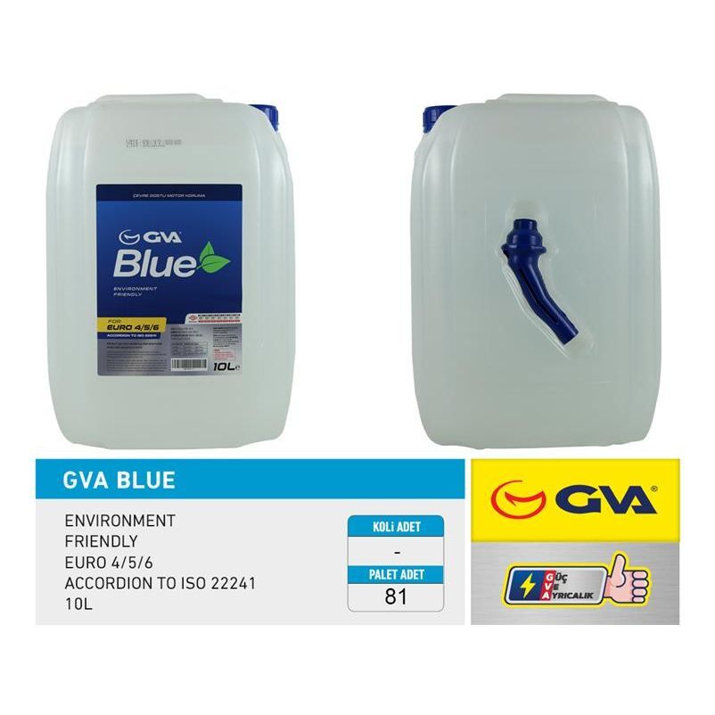 GVA GVA BLUE SIVISI 10 LT EURO 4-5 / BİNEK EURO 6 HUNİLİ AMBALAJ (OSM99910)