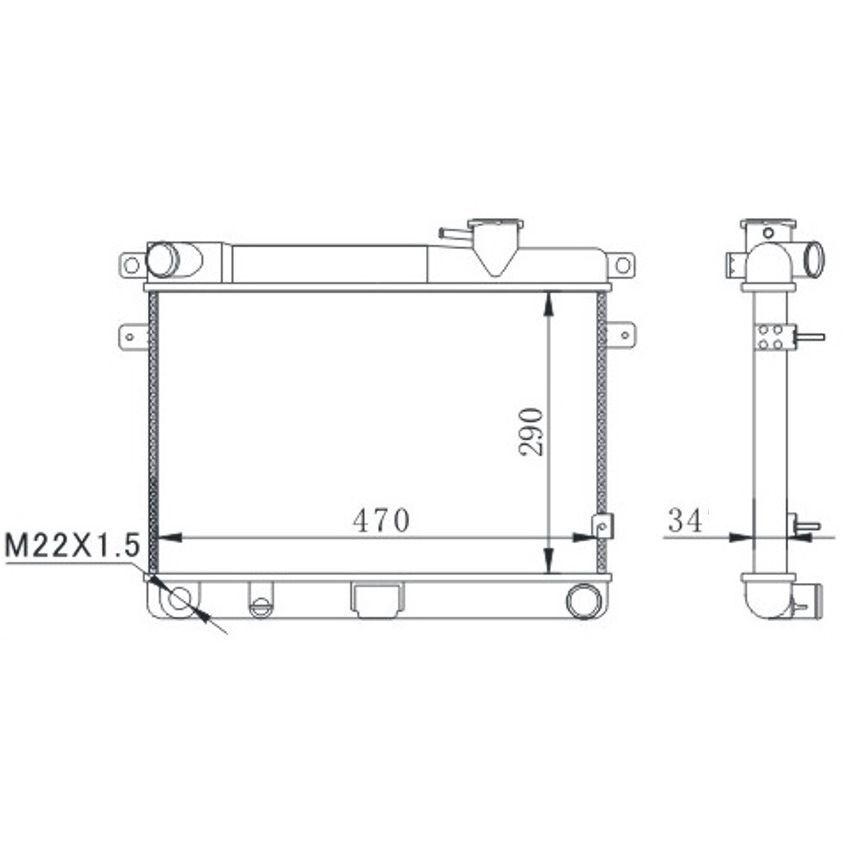 ORIS RADYATÖR M131 EM-YM 470X292X34 2 SIRA AL PL SİSTEM (5953475)