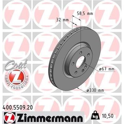 ZIMMERMANN FREN DISKI ON MERCEDES VITO W447 14> (A4474210012)