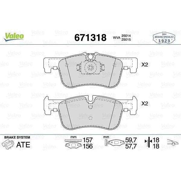 VALEO FREN BALATASI ON BMW F20 F21 F22 F23 (34118854999)