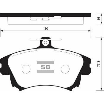 SANGSIN ÖN BALATA CARISMA 1995-2006 COLT 1.5 2004-2012 VOLVO S40 1.6-1.8-1.9-2.0-2.0T 1995-2004 (30630612)