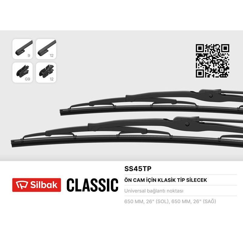 SILBAK SİLECEK SÜPÜRGESİ 650MM VOLVO FH12-IVECO EURO CARGO-TECH-STRALIS-TRAKKER-MERCEDES ATEGO-AXOR-BENZ 17 22-3336-1729-4850