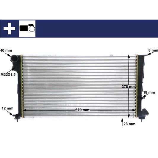 MAHLE RADYATÖR 306 II-PARTNER-XSARA BERLINGO 1.9D AC MEK 670X377X34 (1330.41)