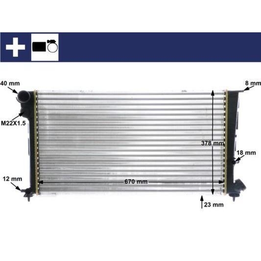 MAHLE RADYATÖR 306 II-PARTNER-XSARA BERLINGO 1.9D AC MEK 670X377X34 (1330.41)