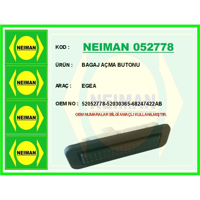 BESCHER BAGAJ AÇMA BUTONU EGEA (52030365)