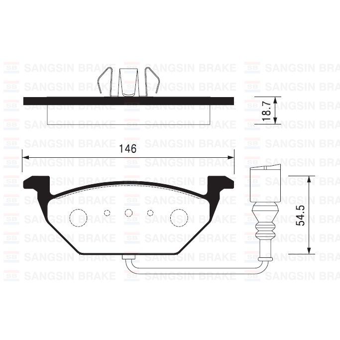 SANGSIN ÖN FREN BALATA FİŞLİ AUDI A3 00- / SEAT IBIZA IV. V 02- / LEON 99- / SKODA FABIA 99- / OCTAVIA 99- / ROOMSTER 06- / VW BORA 98-05 / GOLF IV.V.VI 98- / JETTA 08- / CADDY III 04- / POLO 02-10 (1J0698151G)