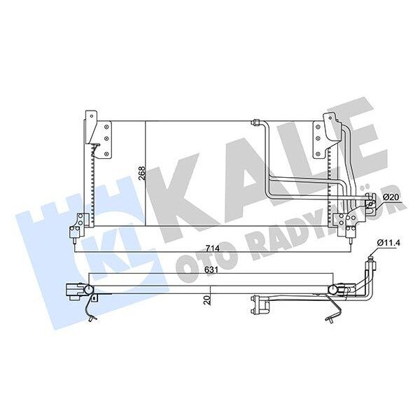KALE RADYATOR KLİMA RADYATÖRÜ KONDANSATÖRÜ OPEL COMBOB-CORSA B-TIGRA 1.2 1.4 1.7D 93-01 97-02 KURUTUCUSUZ B RAZING AL-AL 631X368X20 1850032-52484309-90486844-90508124 388800 (1618015)