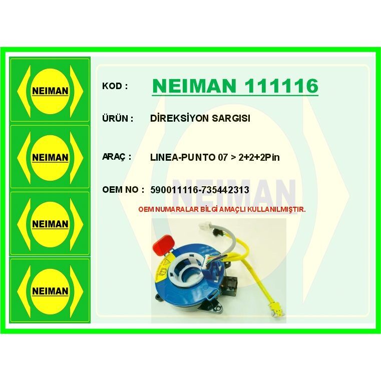 BESCHER DİREKSİYON SARGISI LINEA-PUNTO 07 > 2 2 2PIN (590011116)