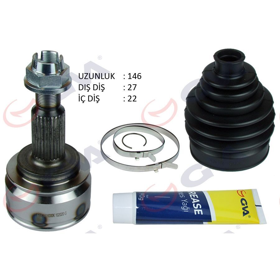 GVA AKS KAFASI DIŞ ÖN KANGOO 3 1.5 DCİ 08- 27X22X56.7 146MM (8200687739)