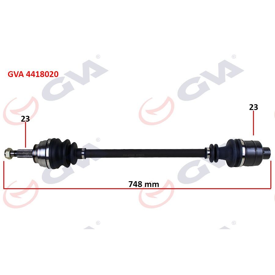 GVA KOMPLE AKS SAĞ LAGUNA I 1.6 16V 93-01 747MM (7701471377)