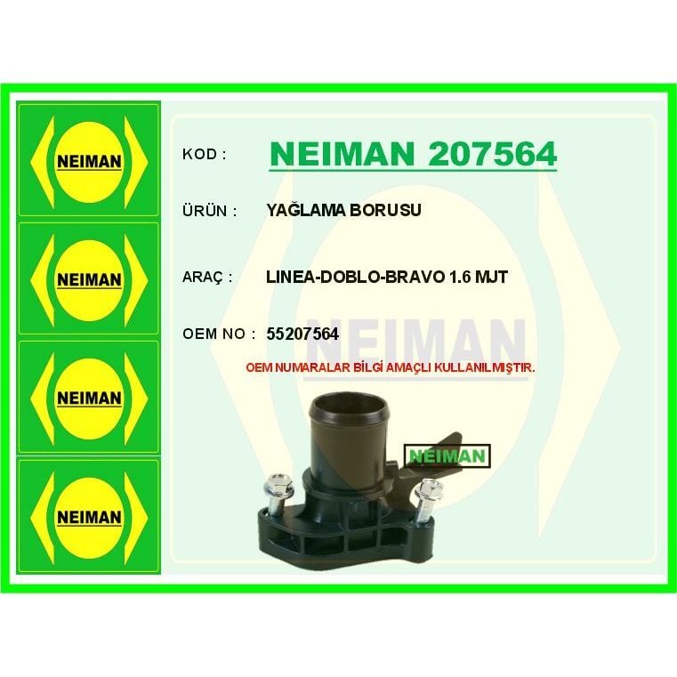 BESCHER YAĞLAMA BORUSU LINEA-DOBLO-BRAVO 1.6 MJT (55207564)
