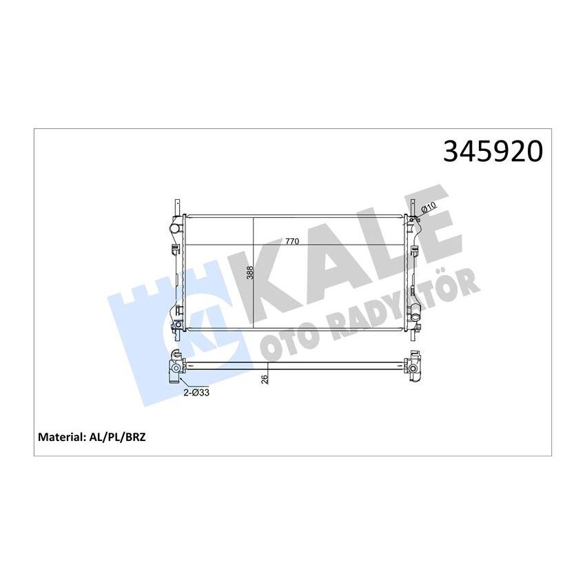 KALE RADYATOR MOTOR SU RADYATORU TRANSIT V184 2.4TDCI 100PS 125PS 01 06 ONDEN CEKER KLIMASIZ (1C1H8005FE)