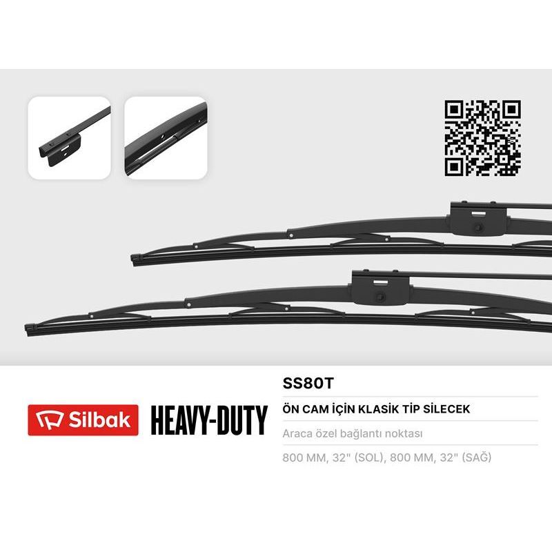 SILBAK SİLECEK SÜPÜRGESİ 800MM ISUZU MİDİBUS-TURKUAZ-IVECO M25-M29-COBRA 160/BMC BELDE 220 YM 08>TEMSA PRES TİJ /MİDİBÜS 08>MB 0303-V8-80CM 08>TEMSA DİAMOND 08>IVECO M23-M50 08>MB 0402-0405-OTOKAR M3000 VİDAL