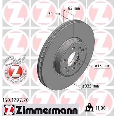 ZIMMERMANN FREN DISKI ON BMW E83 E53 (34116794304)