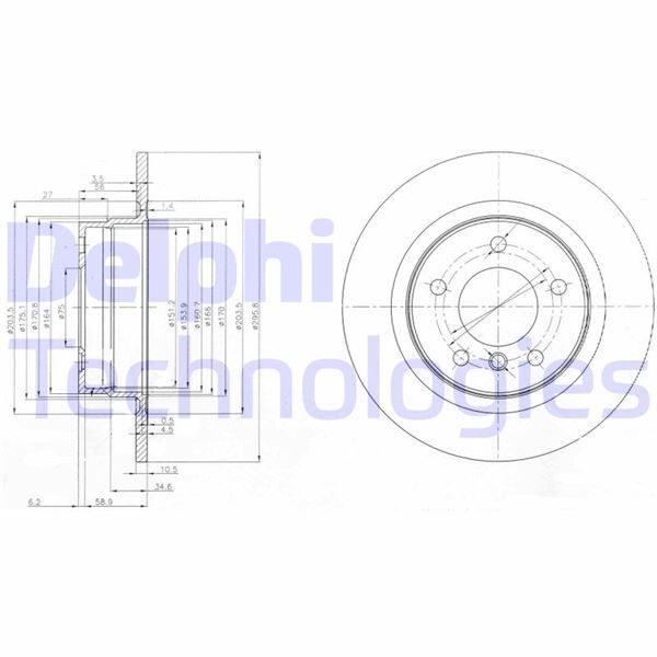 DELPHI FREN DISKI ARKA BMW E81 E87 E90 (34216855002)