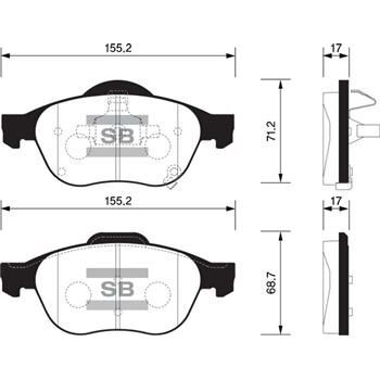 SANGSIN X ÖN BALATA AVENSIS 1.8 VVTI- 2.0 VVTI 01-03 15 LIK (0446505080)