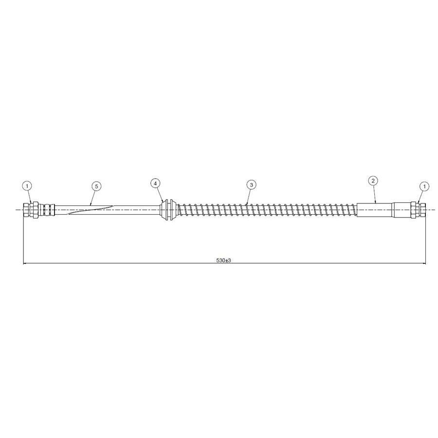 CAVO ARKA FREN HORTUMU CADDY III 04> (2K0611775C)