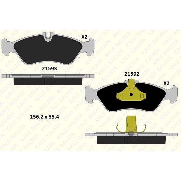 KALE BALATA FREN BALATASI ARKA MERCEDES SPRINTER B901>B904 . VW LT 28-35-46 (2D0698451)