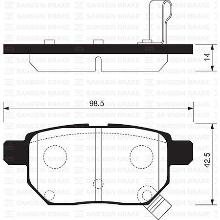 SANGSIN ARKA FREN BALATA TOYOTA AURIS. COROLLA 1.6L 1ZR-FE ZRE151 07-11 / 1.33L 1NR-FE NRE150 6 VITES 10-> (0446612130)