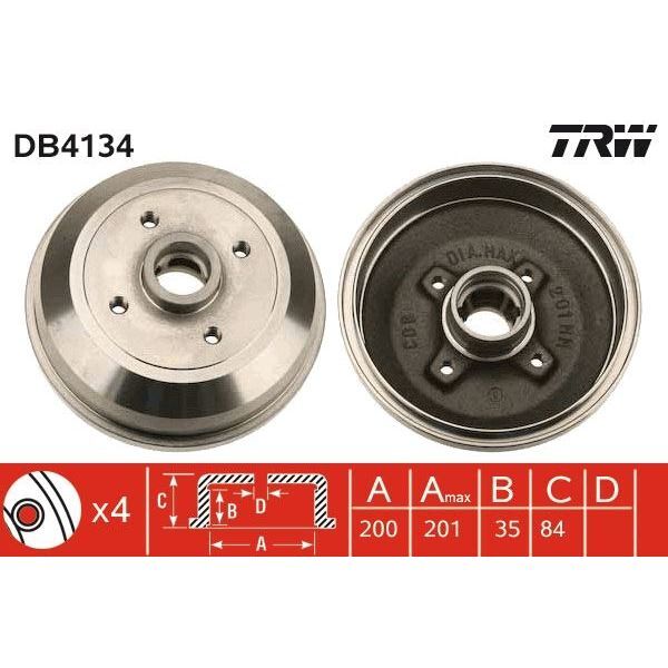 TRW ARKA FREN KAMPANASI CORSA A 83-92 -CORSA B-TIGRA A 93-02 ABS Lİ (418025)
