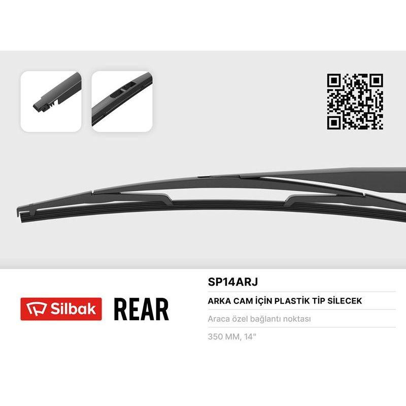 SILBAK SİLECEK SÜPÜRGESİ ARKA PLASTİK TİP 350MM HONDA CR-V I 01/99>02/02 . CR-V III 09/06>06/12 . FIT 05 /03> . FREED 03/09> . JAZZ II 03/02>07/08 . JAZZ III 07/08> . INFINITY EX 10/08> . KIA SPORTAGE