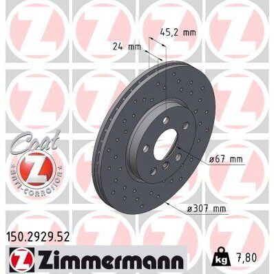 ZIMMERMANN FREN DISKI ON BMW F40 F44 F45 F46 F48 F39 . MINI F54 F55 F56 F57 F60 DELIKLI TIP (34116799351)