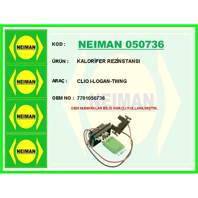 BESCHER KALORİFER REZİNSTANSI CLIO I-LOGAN-TWNG (7701050736)