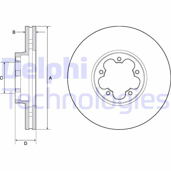 DELPHI ON FREN DISKI AYNASI TRANSIT V363 14 ARKA CIFT TEKER 5 BIJON CAP 308 33 (BK311125AC)
