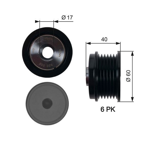 GATES ALTERNATÖR KASNAĞI 39.2MM CMAX-FIESTA VI-FOCUS III-KUGA II-TRANSİT-CONNECT-COURIER 1.5-1.6-2.0TDCİ (31285816)