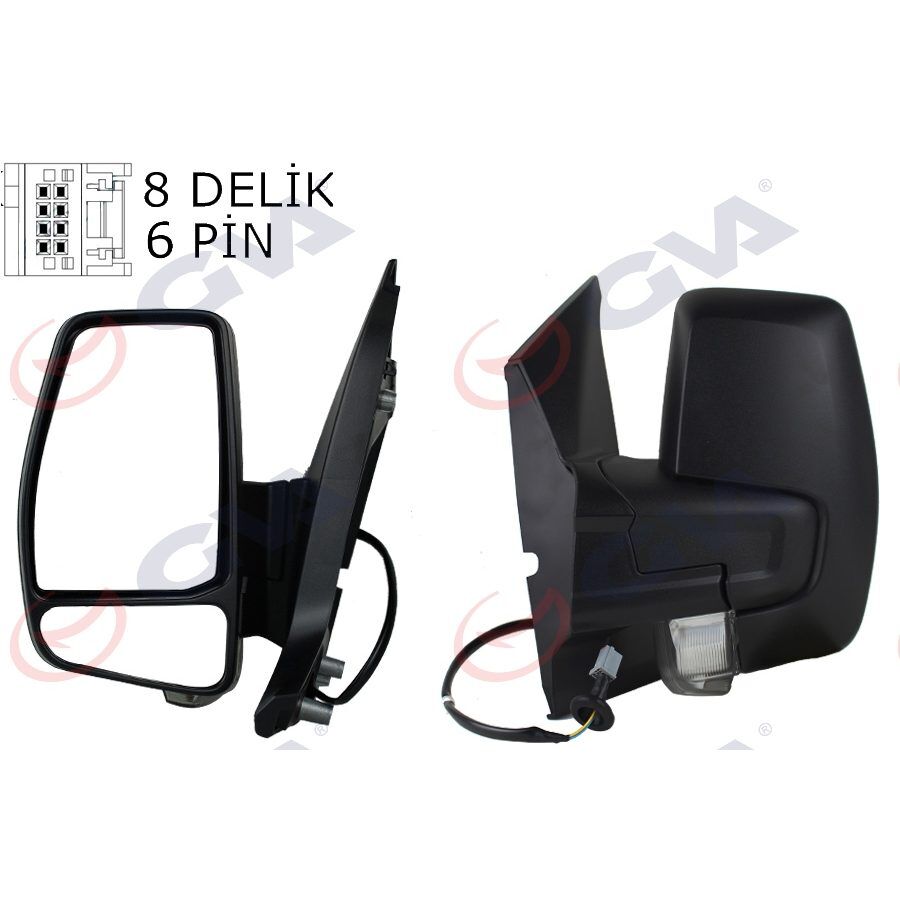 GVA DIŞ DİKİZ AYNASI SOL FORD CUSTOM 12> ELEKTRİKLİ-SİNYALLİ-ASTARLI (BK2117683EL)