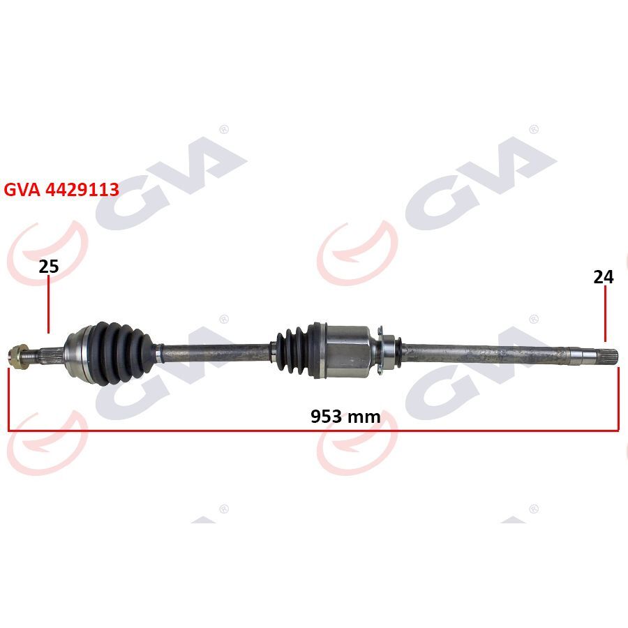 GVA KOMPLE AKS SAĞ FIORINO 1.3 MTJ 07-13 953MM AKS LALE Lİ (51787180)